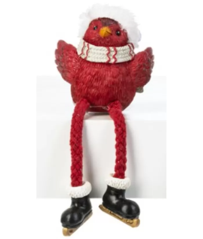 Sale Cozy Cardinal With White Scarf, Table Decoration, 4" Tall Animals