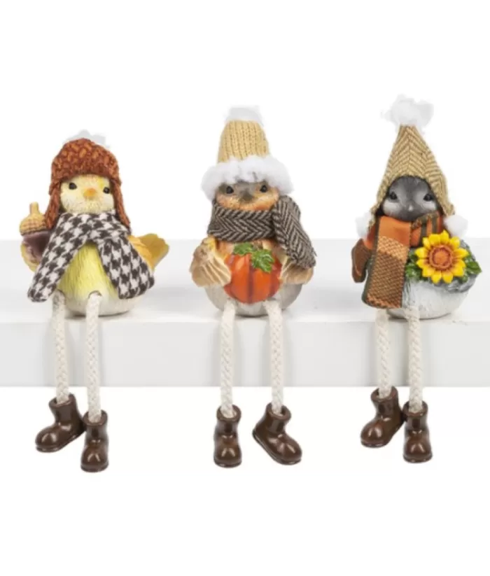 Boutique de Noël Miscellaneous*Dangling Legs, Cosy Bird, With Acorn, Shelf Ornament