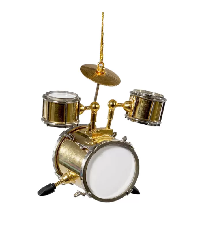 Hot Drum Kit In Metal, 4"Ornament In Black Jewel Box Hobbies & Professions