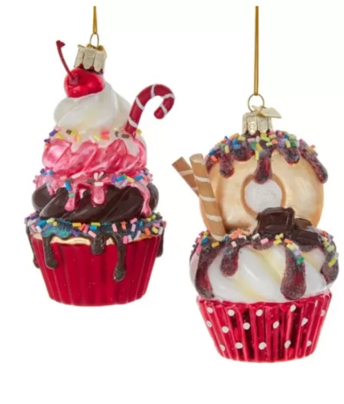 Boutique de Noël Varied Shapes*Glass Cupcake Ornament