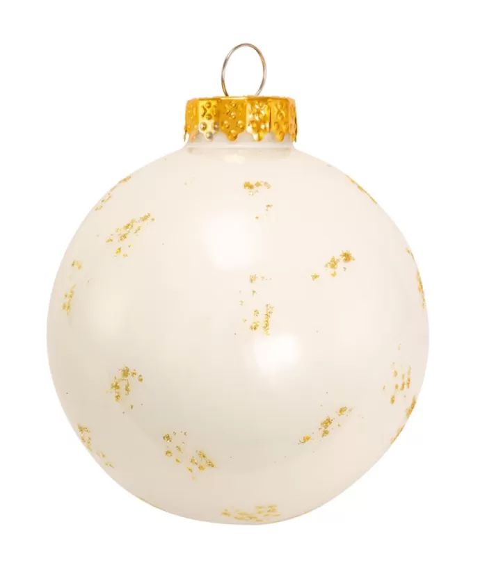 Boutique de Noël Glass Ball Boxes*Glass Ornament With Red Cardinal Decoration, 80Mm, 6 Per Box