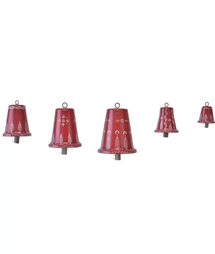 Flash Sale Home Decor, Five Scandinavian Style Bells, From 9" To 3" Bells