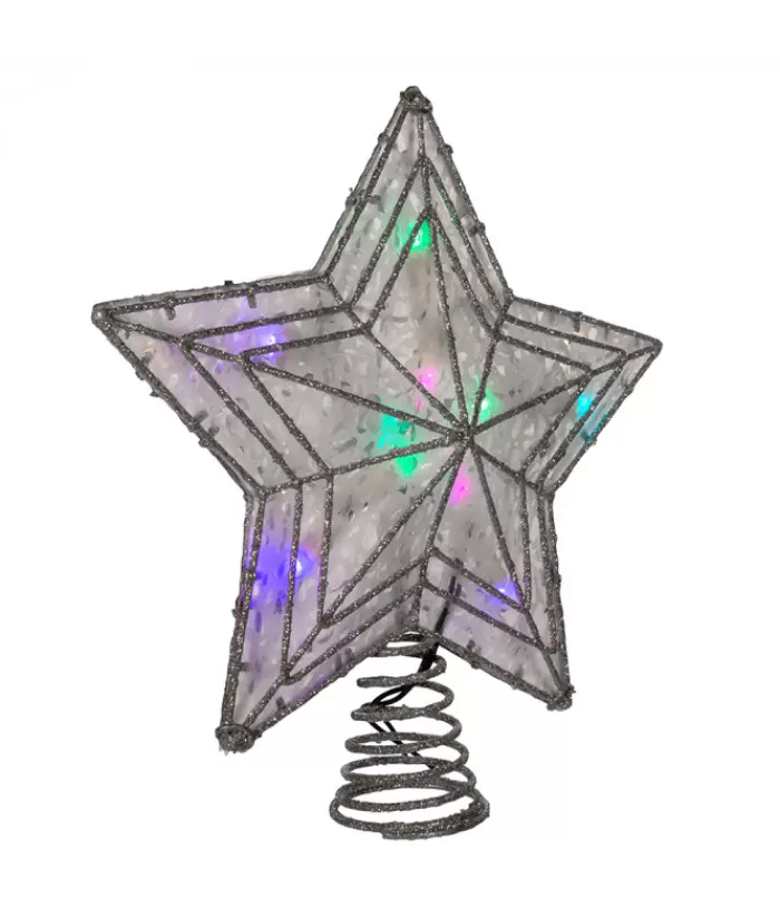 Clearance Led Color-Changing 5-Points Star Treetop Star & Tree Topper