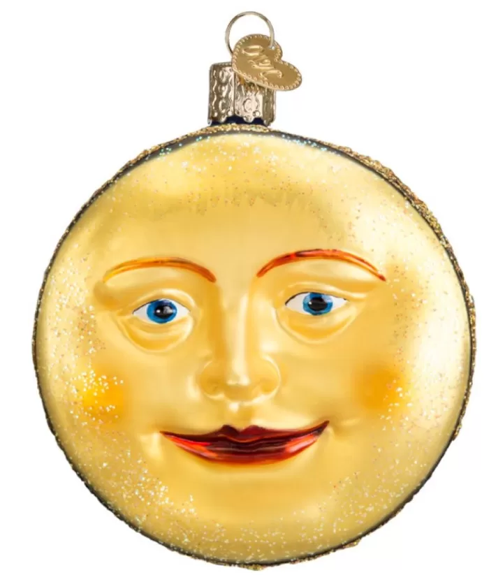 Boutique de Noël Varied Shapes*Love You To The Moon, Moon Shaped Glass Ornament