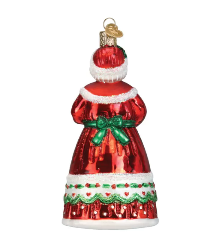 Clearance Mrs. Claus Glass Ornament, Teapot And Cup In Hand Foody & Drinks