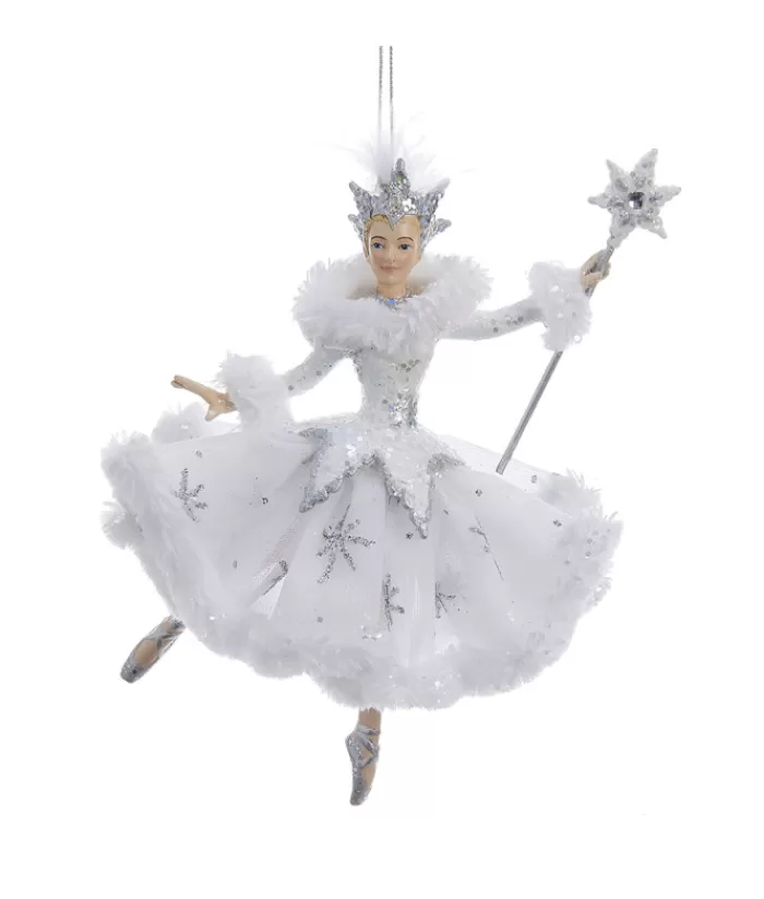 Discount Ornament, Ballerina Elegant Snow Queen , With Crown And Glitter Tutu, Hobbies & Professions
