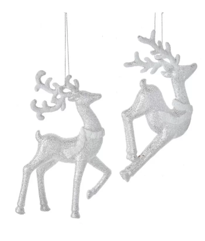 Boutique de Noël Winter Wonderland*Ornament, Glittering Stag With Neck Scarf