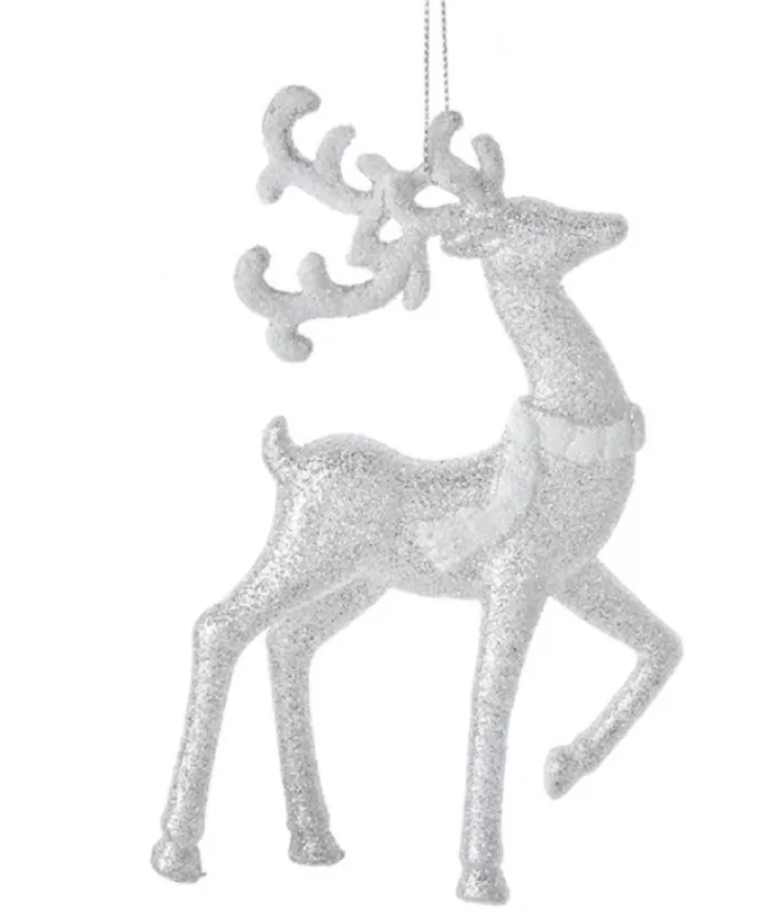 Boutique de Noël Winter Wonderland*Ornament, Glittering Stag With Neck Scarf
