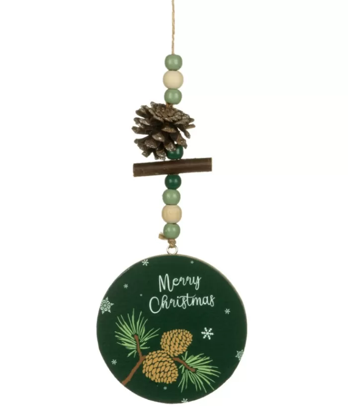 Cheap Ornament, Green Circle Shape With Motif And Decoration. Family & Friends