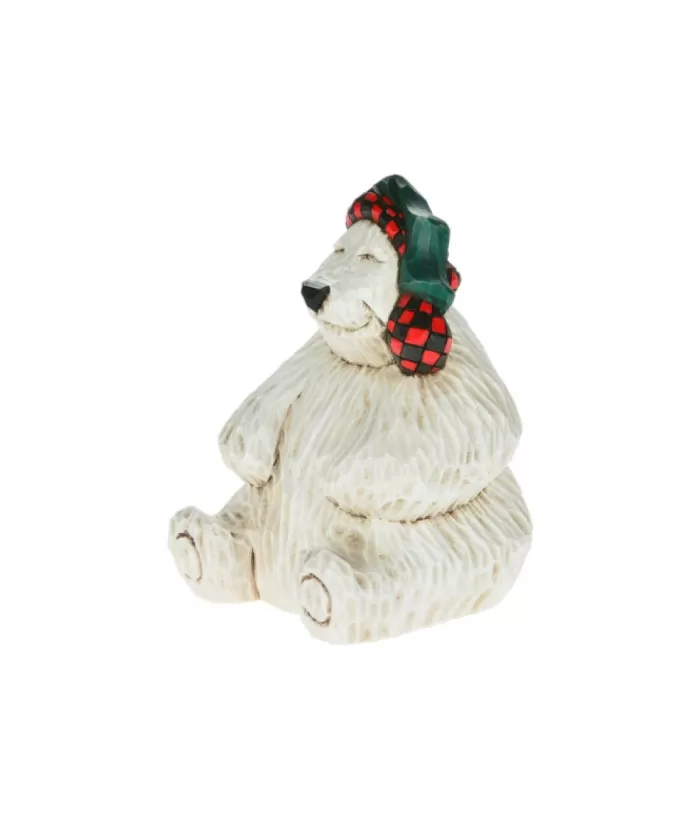 Boutique de Noël Rustic*Ornament, Polar Bear With Toque, Souvenir Of Canada. Designed By Canadian Artist