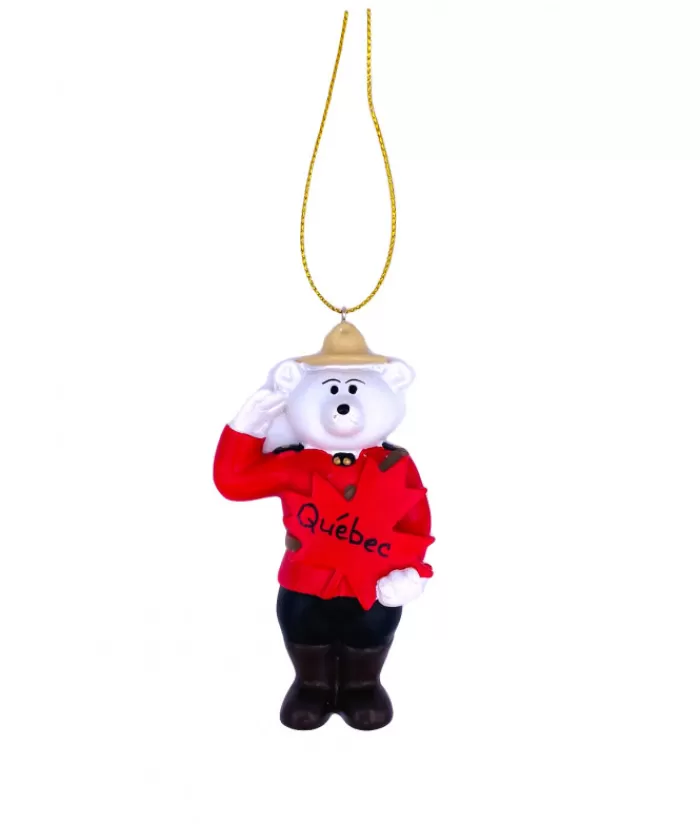 Flash Sale Ornament, Rcmp Polar Bear Saluting With Maple Leaf And Quebec Hobbies & Professions
