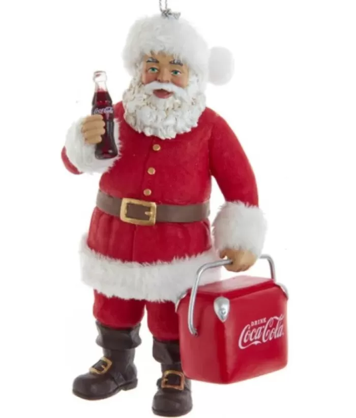 Boutique de Noël Mom'S Kitchen & Bakery*Ornament, Santa Claus Having A Coke, Cooler In Hand