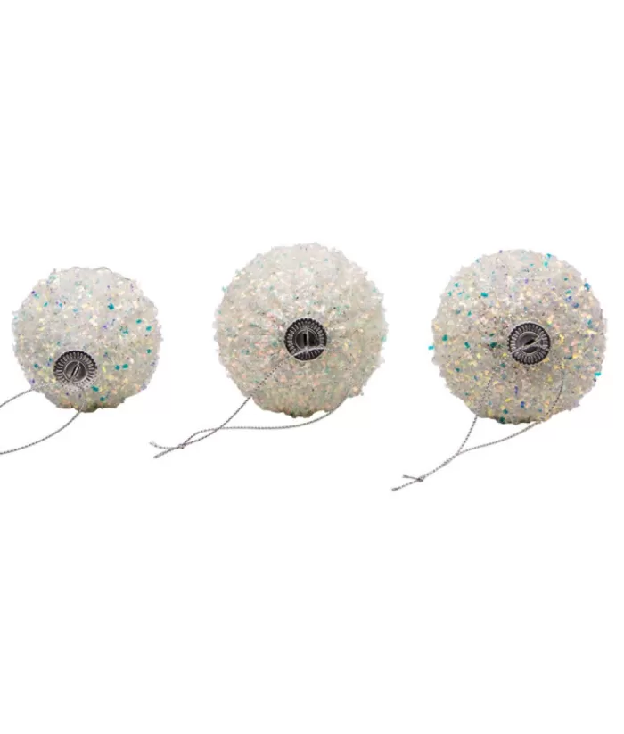 Boutique de Noël Glass Ball Boxes*Round, Onion And Filial Style Silver Ball Ornaments, 80Mm