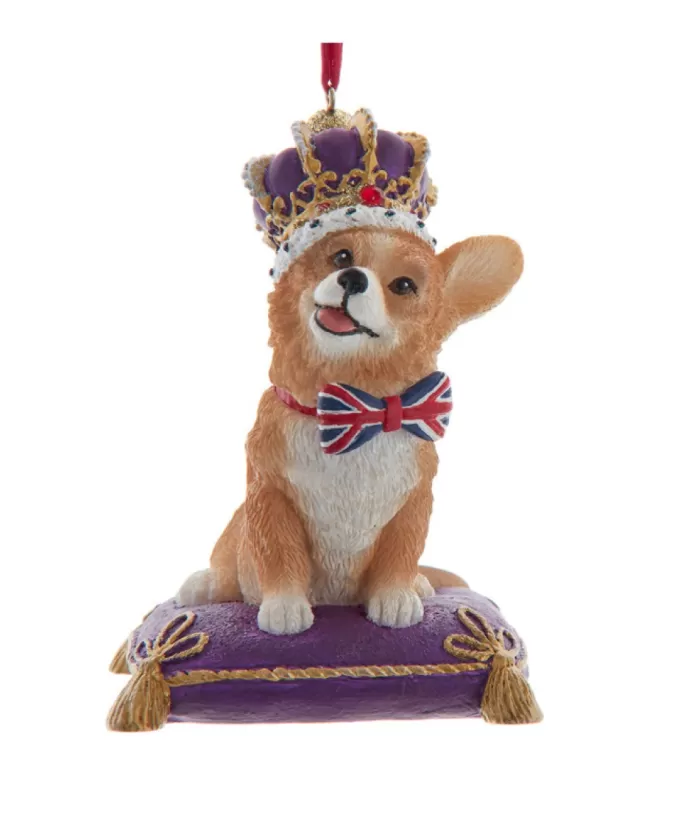 Boutique de Noël Miscellaneous*Tree Ornament, The Queen'S Corgi On A Pillow.