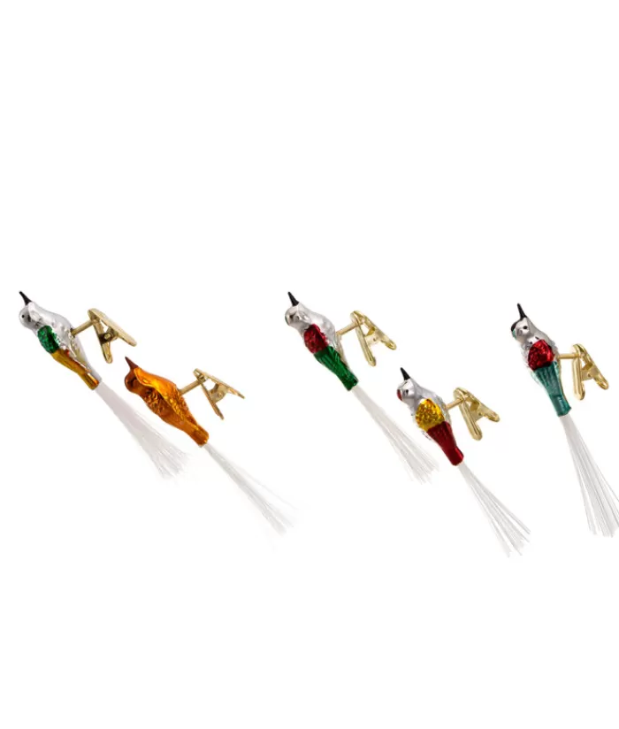 Best Sale Vintage Glass Bird Clip-On Ornaments Animals