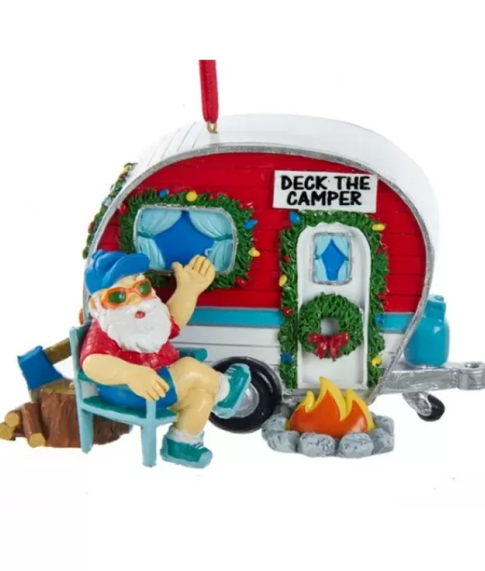 Clearance Vintage Santa Camper Ornament Ocean
