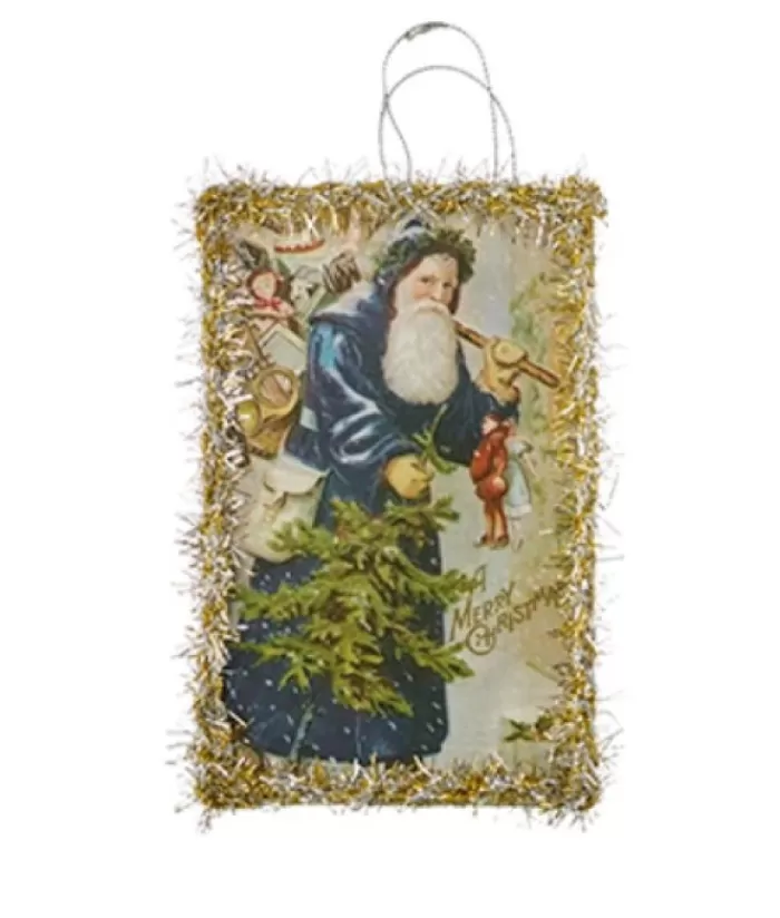 Cheap Vintage Santa Postcard Ornament Miscellaneous