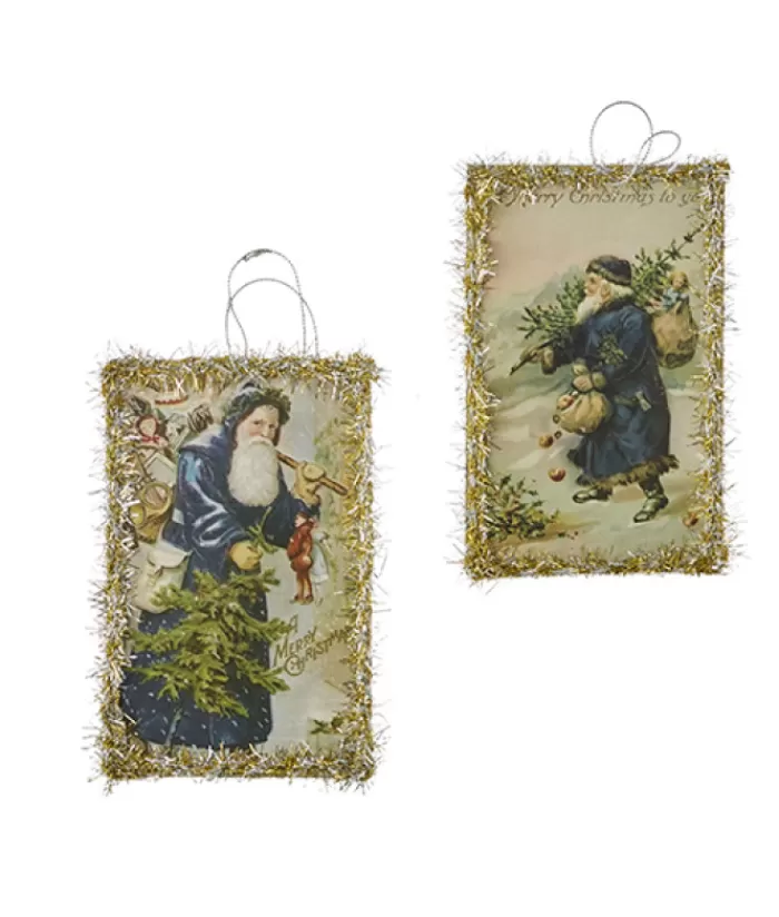 Cheap Vintage Santa Postcard Ornament Miscellaneous