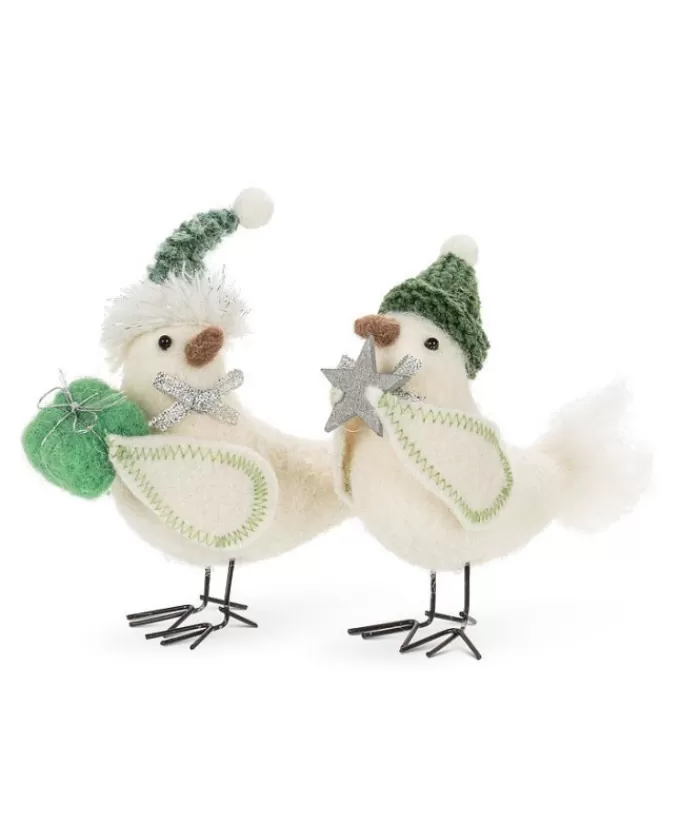 Cheap Xmas Tree Ornament, Woolly Bird With A Silver Star Animals